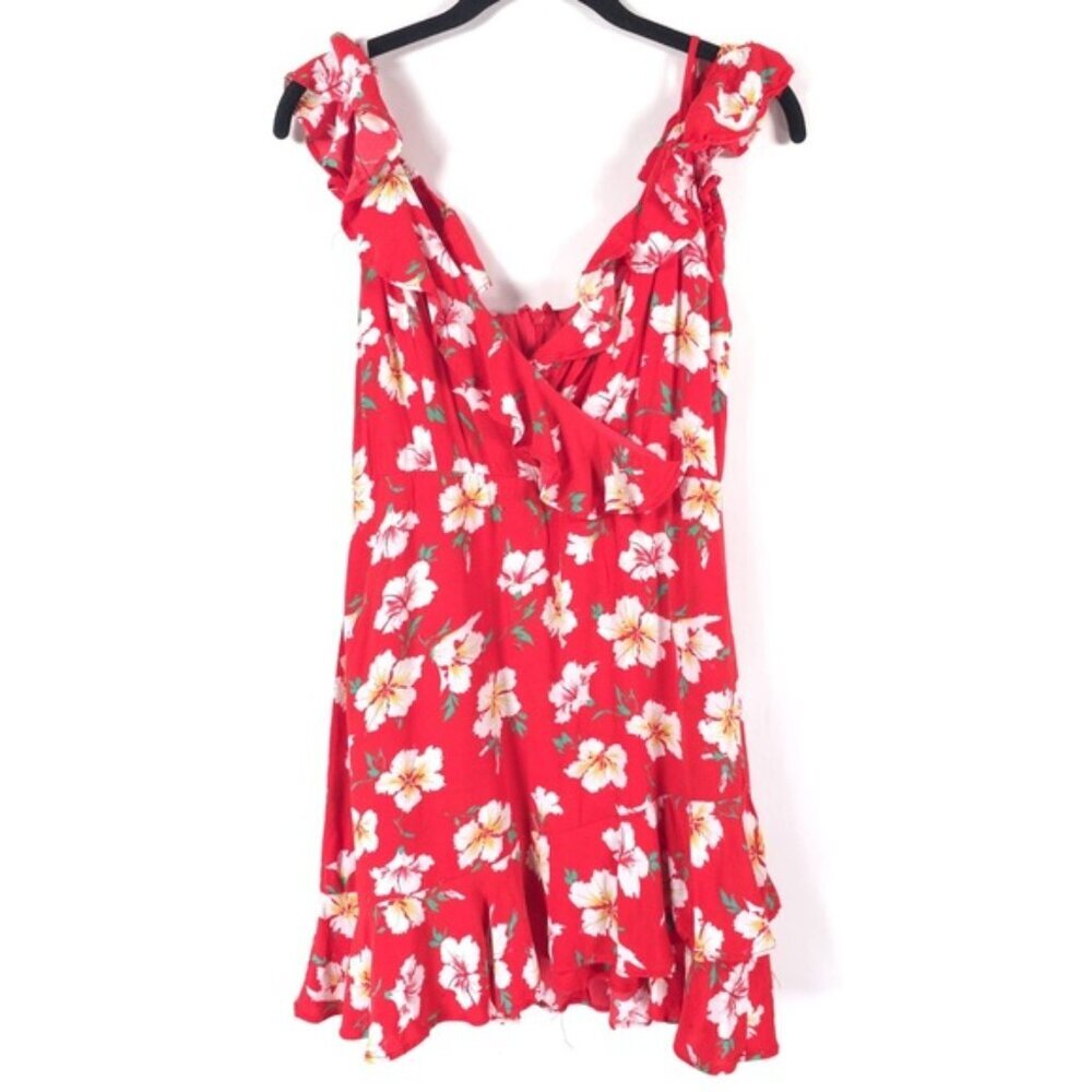 REVOLVE x MAJORELLE Salsa Floral Ruffle Mini Dress‎ Off The Shoulder Size LARGE